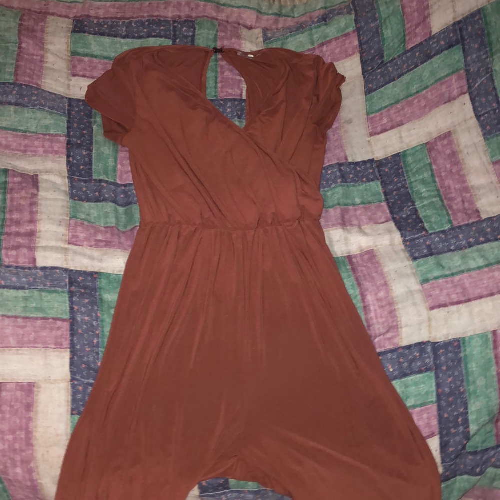 Brown mesh romper